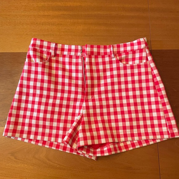 Red and White Checkered Shorts - Picture 1 of 2